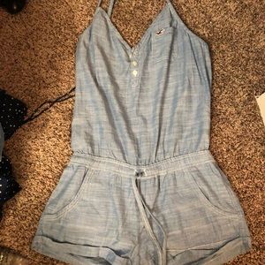 Denim romper